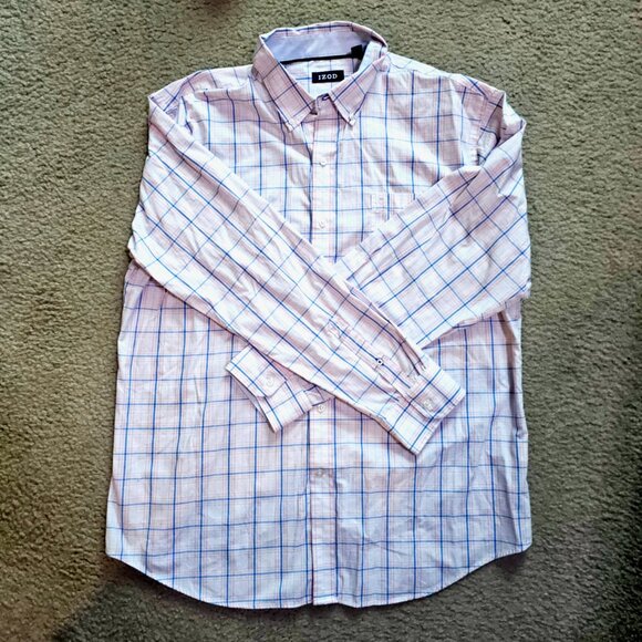 Izod Other - IZOD Men's Premium Essentials Long-Sleeve Shirt - Coral Blush Pink X-Large (XL)